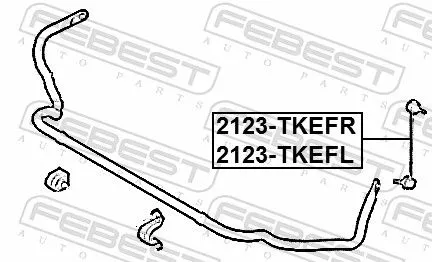 FEBEST Link/Coupling Rod, stabiliser bar (2123-TKEFR)