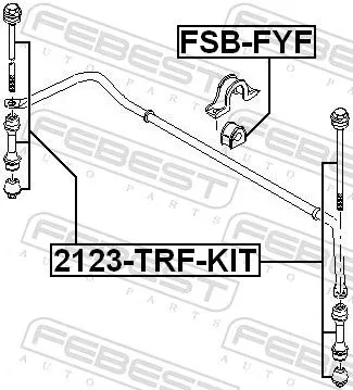 FEBEST Link/Coupling Rod, stabiliser bar (2123-TRF-KIT)