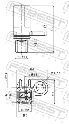 FEBEST Sensor, wheel speed (21606-010)
