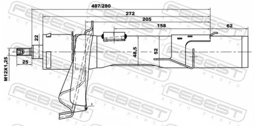 FEBEST Shock Absorber (21665159FR)