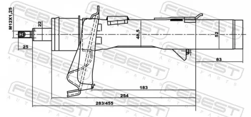 FEBEST Shock Absorber (216651984FL)
