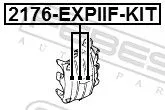 FEBEST Repair Kit, brake caliper (2176-EXPIIF-KIT)