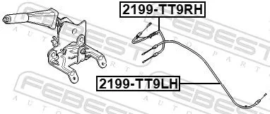 FEBEST Cable Pull, parking brake (2199-TT9LH)