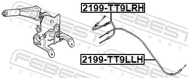 FEBEST Cable Pull, parking brake (2199-TT9LLH)