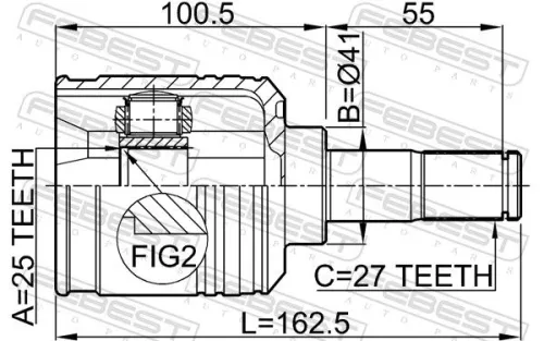 FEBEST Joint Kit, drive shaft (2211-NS27LH)