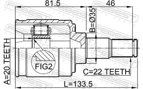 FEBEST Joint Kit, drive shaft (2211-PICAT)