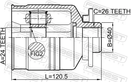 FEBEST Joint Kit, drive shaft (2211-SPLH)