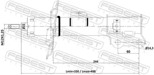 FEBEST Shock Absorber (22110-004FL)