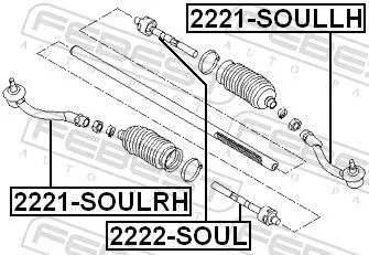 FEBEST Tie Rod End (2221-SOULLH)
