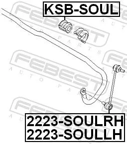 FEBEST Link/Coupling Rod, stabiliser bar (2223-SOULLH)
