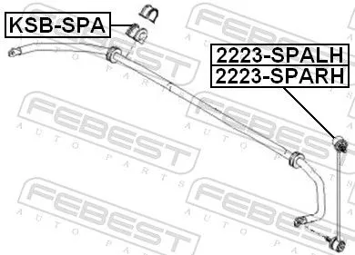 FEBEST Link/Coupling Rod, stabiliser bar (2223-SPARH)