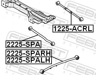 FEBEST Control/Trailing Arm, wheel suspension (2225-SPARH)
