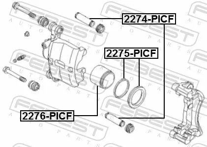 FEBEST Piston, brake caliper (2276-PICF)
