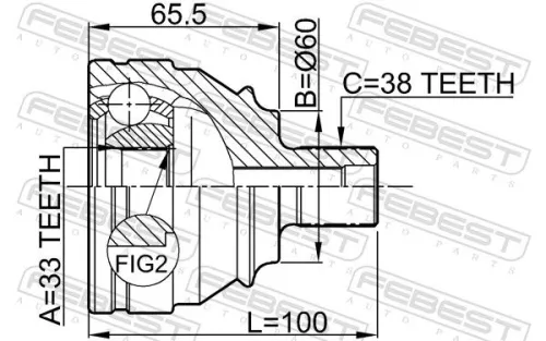 FEBEST Joint Kit, drive shaft (2310-018)