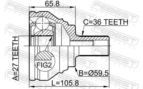 FEBEST Joint Kit, drive shaft (2310-031)
