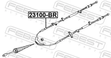 FEBEST Cable Pull, parking brake (23100-BR)