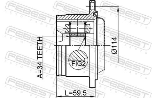 FEBEST Joint Kit, drive shaft (2311-829)