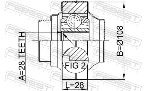 FEBEST Joint Kit, drive shaft (2311-TOURRR)