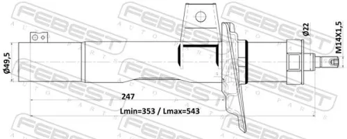 FEBEST Shock Absorber (23110-003F)