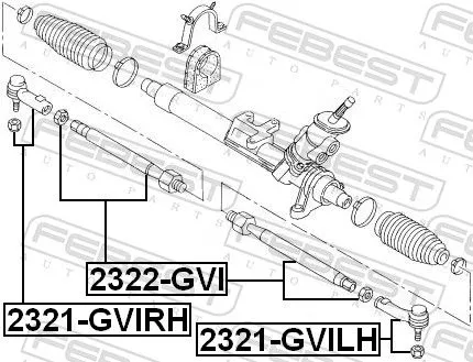 FEBEST Tie Rod End (2321-GVIRH)