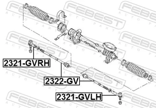 FEBEST Tie Rod End (2321-GVRH)