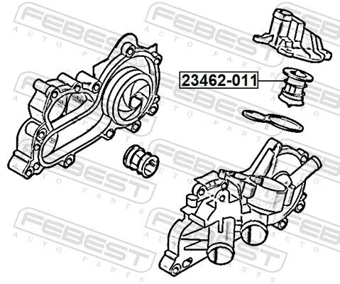FEBEST Thermostat, coolant (23462-011)