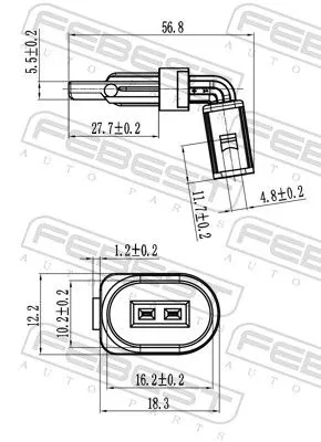 FEBEST Sensor, wheel speed (23606-013)