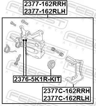 FEBEST Brake Caliper (2377-162RLH)
