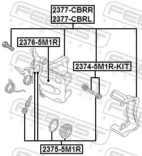 FEBEST Brake Caliper (2377-2CBRL)