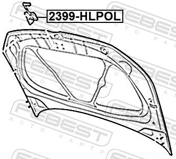 FEBEST Bonnet Lock (2399-HLPOL)