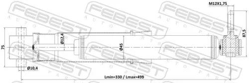FEBEST Shock Absorber (24110-001R)