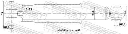 FEBEST Shock Absorber (24110-005R)