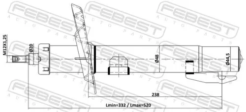 FEBEST Shock Absorber (24110-008F)