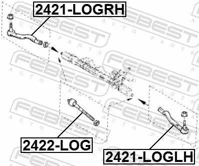 FEBEST Inner Tie Rod (2422-LOG)