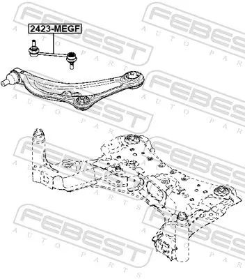 FEBEST Link/Coupling Rod, stabiliser bar (2423-MEGF)