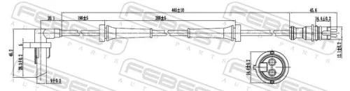 FEBEST Sensor, wheel speed (24606-012)