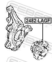 FEBEST Wheel Hub (2482-LAGF)