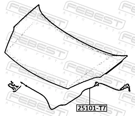 FEBEST Bonnet Cable (25101-T7)