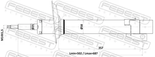 FEBEST Shock Absorber (25110-004F)
