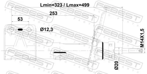 FEBEST Shock Absorber (25110-009FR)