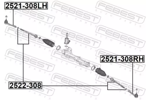 FEBEST Inner Tie Rod (2522-308)