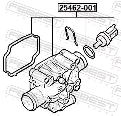 FEBEST Thermostat, coolant (25462-001)
