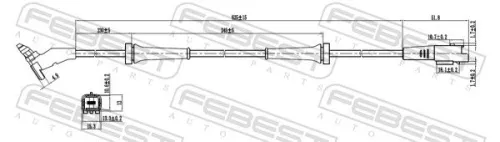 FEBEST Sensor, wheel speed (25606-004)