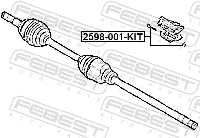 FEBEST Axle Bolt, drive shaft (2598-001-KIT)