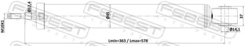 FEBEST Shock Absorber (26110-002R)