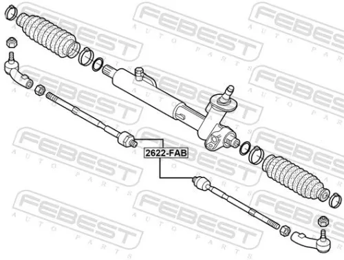 FEBEST Inner Tie Rod (2622-FAB)