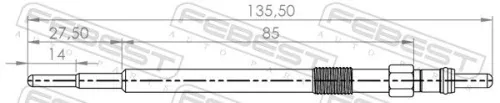 FEBEST Glow Plug (27642-002)