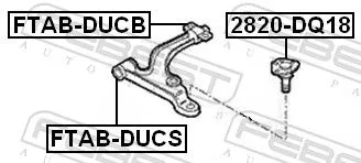 FEBEST Ball Joint (2820-DQ18)