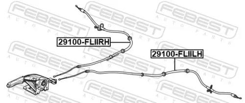 FEBEST Cable Pull, parking brake (29100-FLIILH)