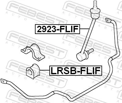 FEBEST Link/Coupling Rod, stabiliser bar (2923-FLIF)